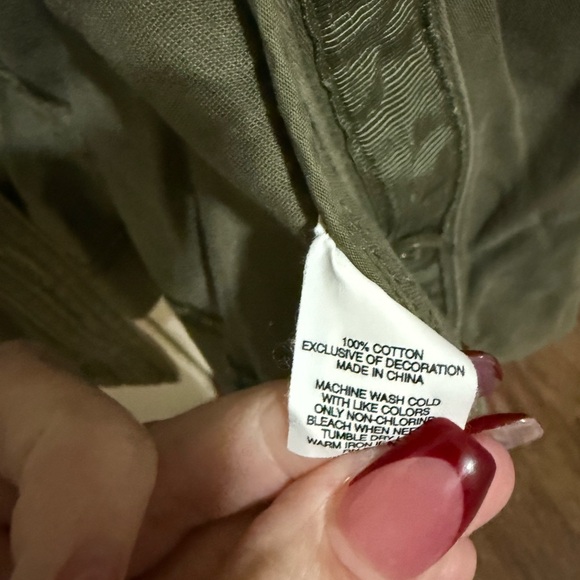 Express Utility Jacket Women’s XS Olive Green Military Style Button Front Coat - Picture 4 of 4